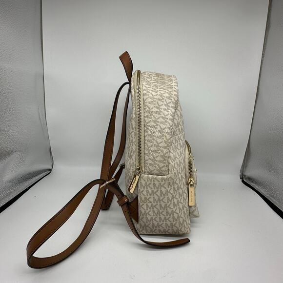 Michael Kors Jaycee Medium Vanilla Backpack and Wallet Gold Studded Pyramid main image 9